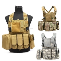molle military airsoft vest with magazine pouches tactical army shooting vest outdoor cs wargame combat hunting vests clothing