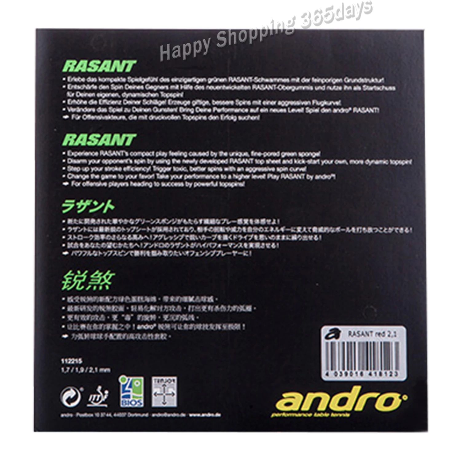 Andro RASANT Pimples In Table Tennis Rubber Pips-In Ping Pong Sponge Tenis De Mesa | Спорт и развлечения