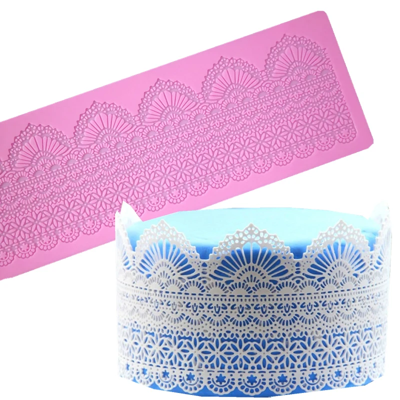 Кружевная силиконовая форма для торта помадки инструмент выпечки сделай