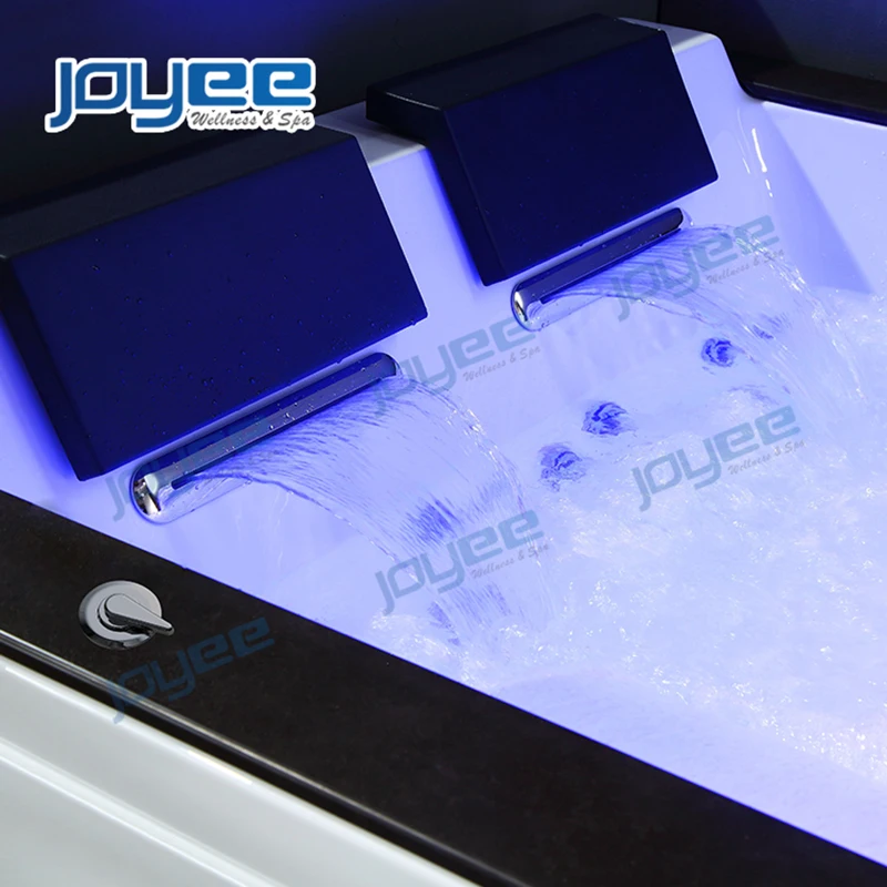 JOYEE deep soak massage bathtub jakuzzy double whirlpool bath hot tubs with stone panel indoor bathroom spa | Обустройство дома