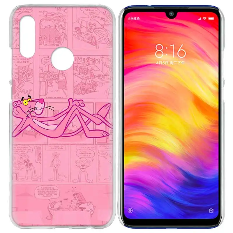Чехол для Xiaomi Redmi Note 7 7A фотоаппаратов моментальной печати 7S 6 6A 5 Y3 K20 mi 8 до 9 лет CC9 CC9E A1 A2 A3 играть F1 Lite Pro Plus Корея Розовая пантера с рисунком из мультфильмов