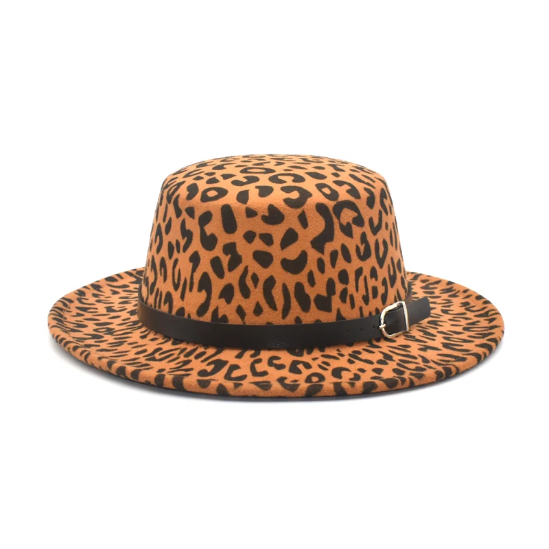 New Solid Color  Fedoras Hat for Men Women artificial wool Blend Jazz Cap Wide Brim Simple Church Derby Flat Top Hat P12