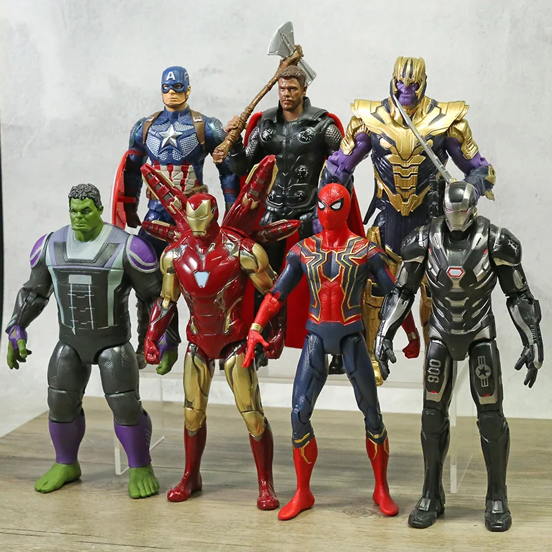

Marvel Avengers PS4 Spiderman Iron Man Captain America Thor Hulk War Machine Thanos 7" Scale Action Figure