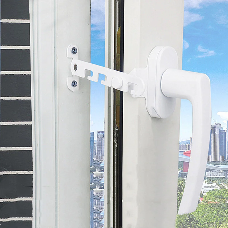

1pcs Adjustable window limiter latch position stopper Locator security door child safety protection Wind Brace Home Hardware