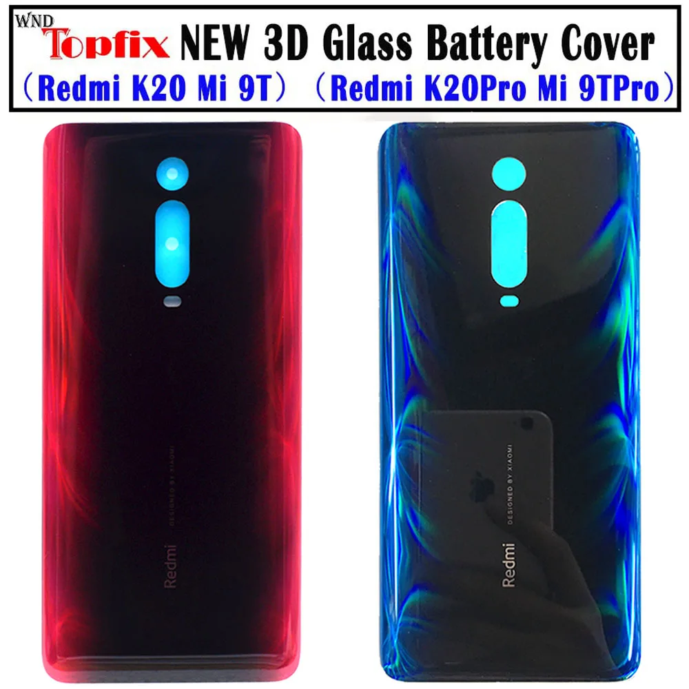 Новое 3D заднее стекло для Xiaomi Redmi K20 Pro крышка батареи Панель задний Чехол задняя