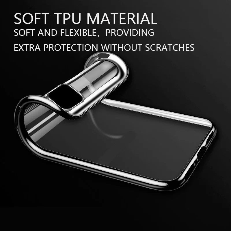 USLION Ультратонкий Прозрачный чехол для iPhone 11 Pro Max XS X XR гальванический 8 7 6S Plus
