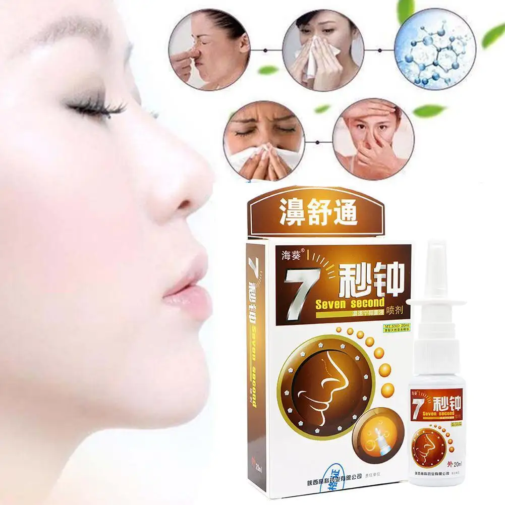 

Chinese Traditional Medical Herb 20Ml Spray Nasal Cure Sinusitis Nose Health Apparatus Rhinitis Anti-Snore Care Spray Bottl M1G0