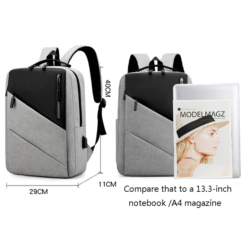Мужской модный 15 дюймовый рюкзак для ноутбука дорожный USB спортивная сумка школьная мужчин и женщин|Мужские