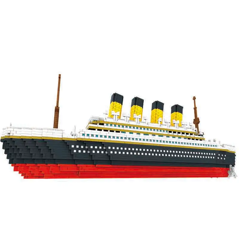 

3800 Pcs Building Block Titanic Cruise Ship Model Boat DIY Assemble Building Diamond Blocks Model Classical Brick Toys GIFT