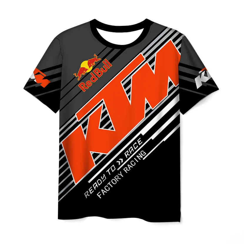 

Summer Fashion Men's T-shirt 3d Printed Motorcycle Short-sleeved T-shirt Suitable For Ktm Off-road Motorcycle Riding Clothes