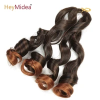loose wave crochet hair extension for braids synthetic curly hair pre stretched braiding hair for black women whosale heymidea