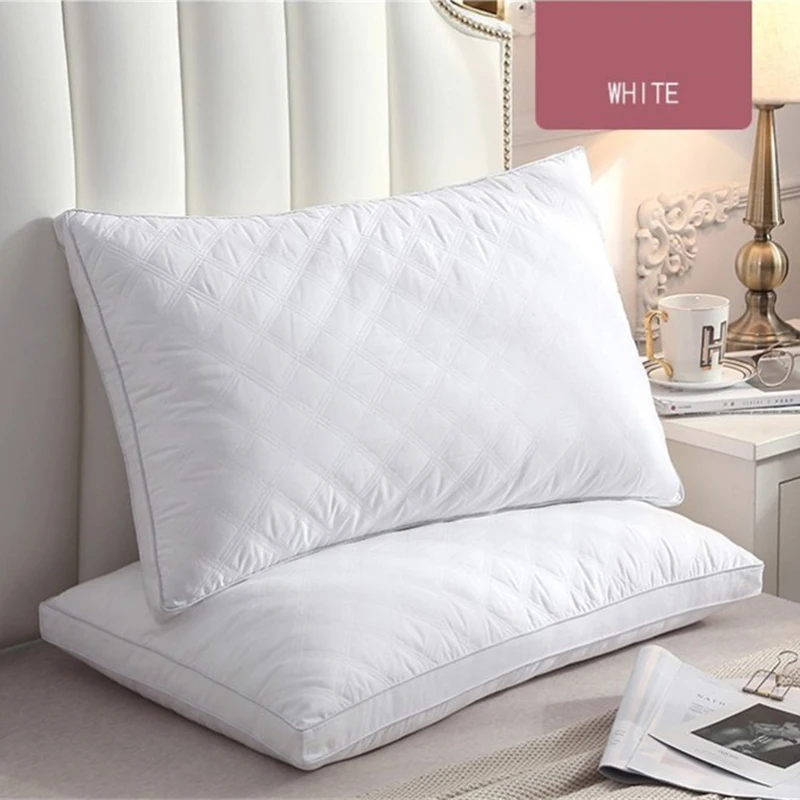 

Hot Cotton Down Pillow 3D Feather Pillows for Sleeping White/Gray Bed Pillows Home Textile Pillow for Back Pain Relief 48*74cm
