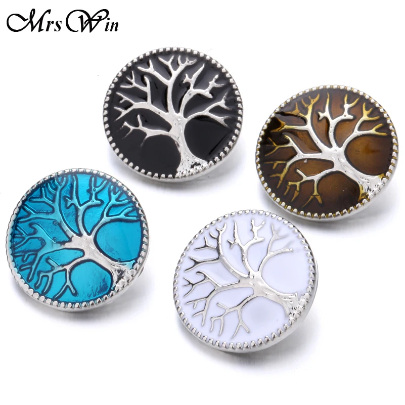 6 шт./лот новые застежки ювелирные изделия картина маслом дерево жизни 18 мм для