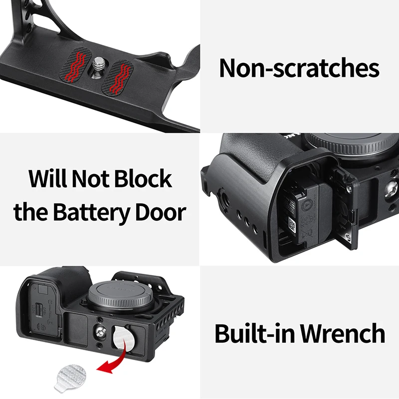 

UURig C-A6600 Camera Cage for Sony A6600 Protective Housing Cage Extension for Microphone Fill Light LED Light DSLR Accessory