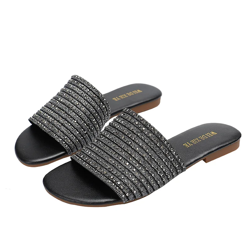 

women slippers 2021 Summer New Lazy People Wear Flying Slippers Korean Leisure One Foot Pedals Women's Sandals Soft Shoes