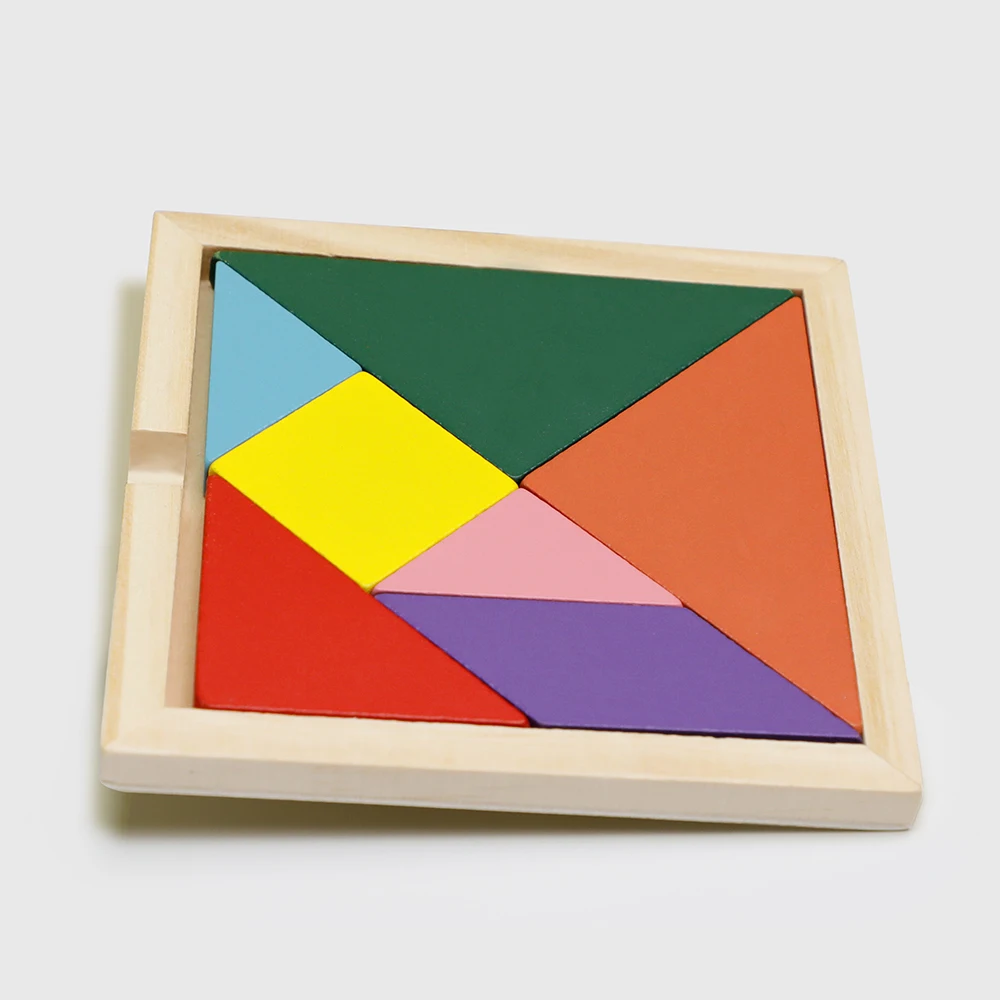 Деревянные Геометрические головоломки доска Монтессори математическая