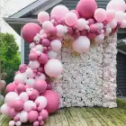 Гирлянда с розовыми воздушными шарами, украшение из Латекса Под хром, розовое золото, для дня рождения, детской свадьбы, праздника для будущей мамы