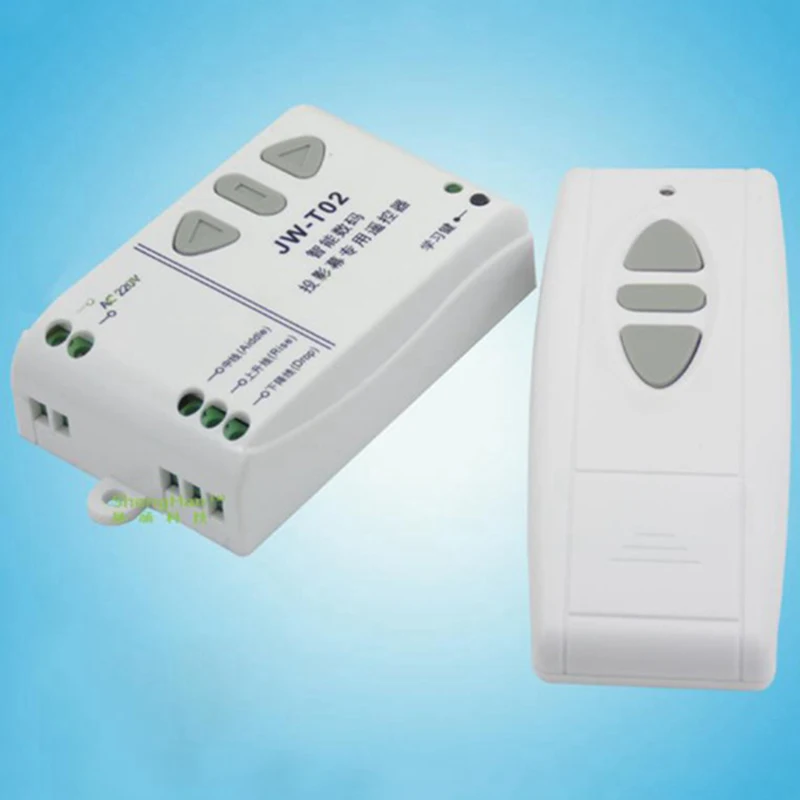 JW-T02 AC 220V Motor Wireless Remote Control Switch UP Down Stop Tubular Controller Forward Reverse TX RX Latched | Обустройство дома
