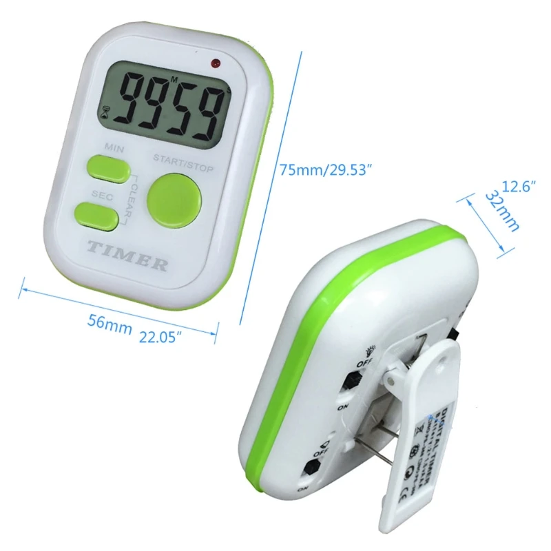 

Multifunction LCD Digital Timer Count-Down Up Clock Cooking Timer Shock Timer with Stand for Kitchen,Baby Feeding, Fitness, Meet
