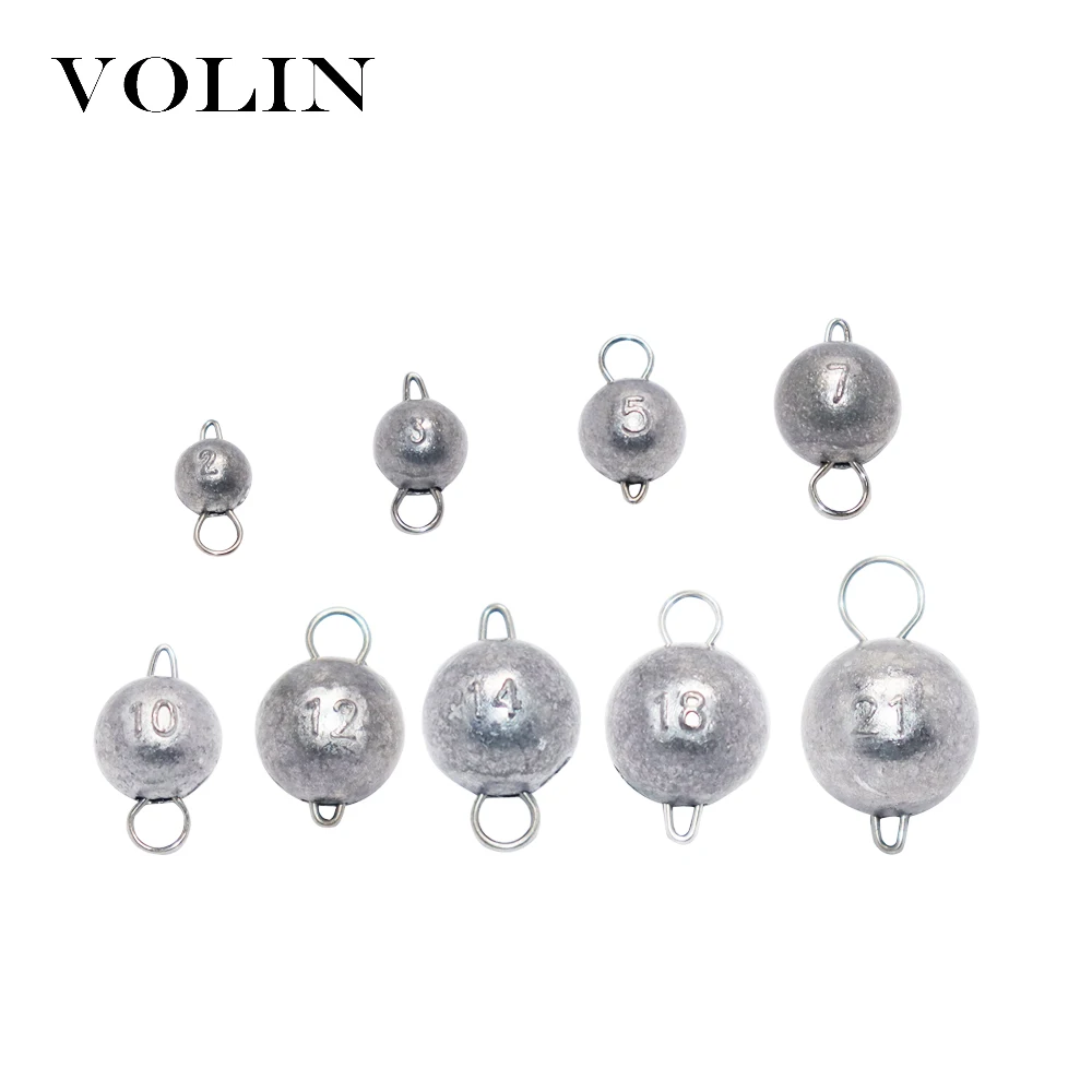 Volin новый 5 шт. 2g 3g с функцией 5g 7 г 10 12 14g 18g 21 рыболовный грузик из свинца приманки