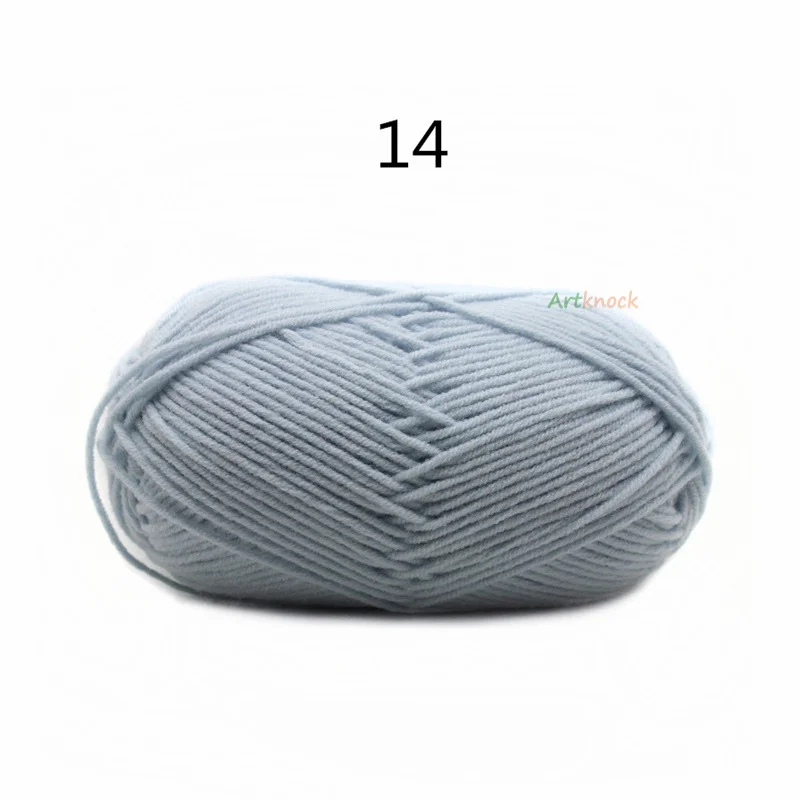 14 30pcs 30 шт. пряжа для вязания крючком 3 мм хлопчатобумажная пряжа Смешанная Ручная Пряжа 4 слоя - Цвет: 14 30pcs