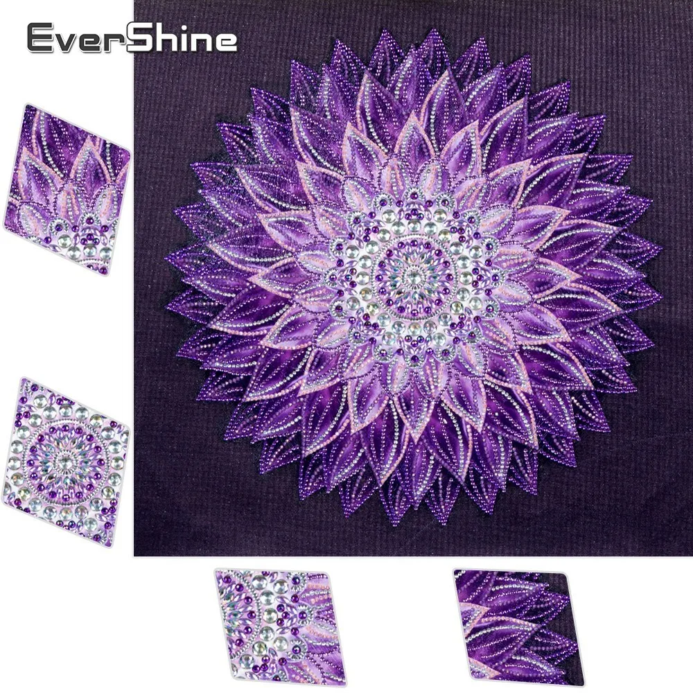 EverShine 5D Diamond Painting Flowers Special Shaped Embroidery Full Display Mandala Picture Of Rhinestones Wall Decor|Алмазная