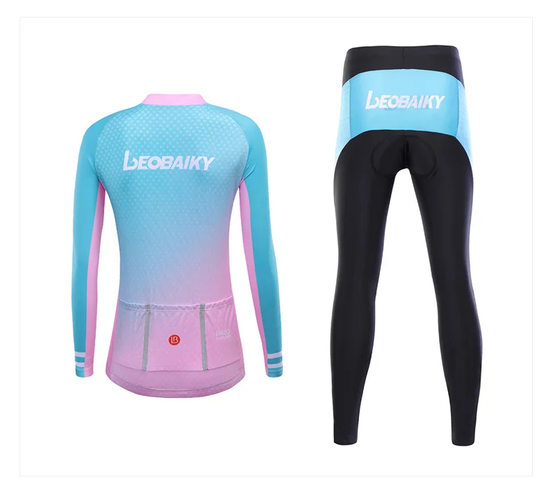 Pro Team MTB Bike Clothing Women Cycling Jersey Set Long Sleeve Summer Road Racing Bicycle Clothes Ladies Ciclismo Uniform