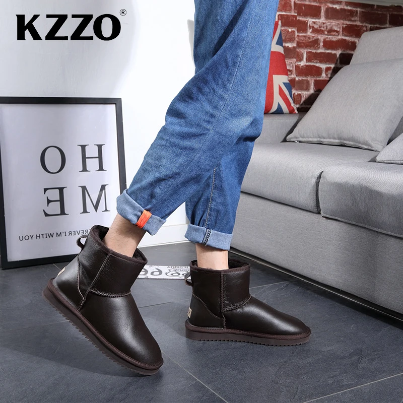 KZZO/австралийские классические водонепроницаемые мужские зимние ботинки