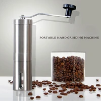manual coffee grinder mini stainless steel 304 portable coffee bean burr grinders mill for household kitchen tool