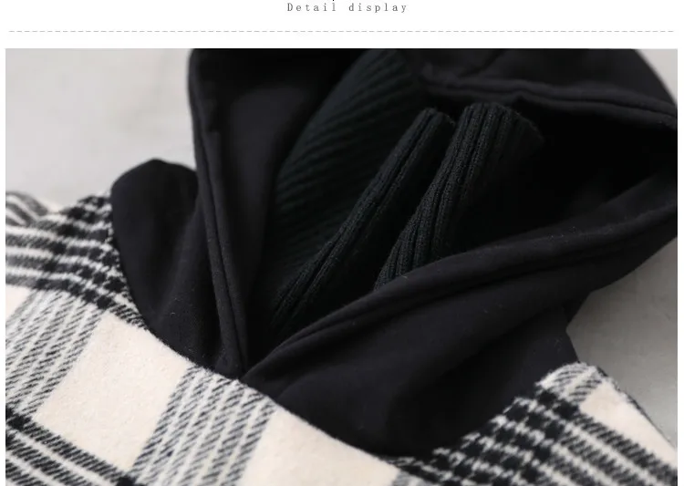 Max LuLu Winter Luxury Korean Ladies Plaid Streetwear Women Vintage Long Hooded Dresses Casual Turtleneck Clothes Plus Size