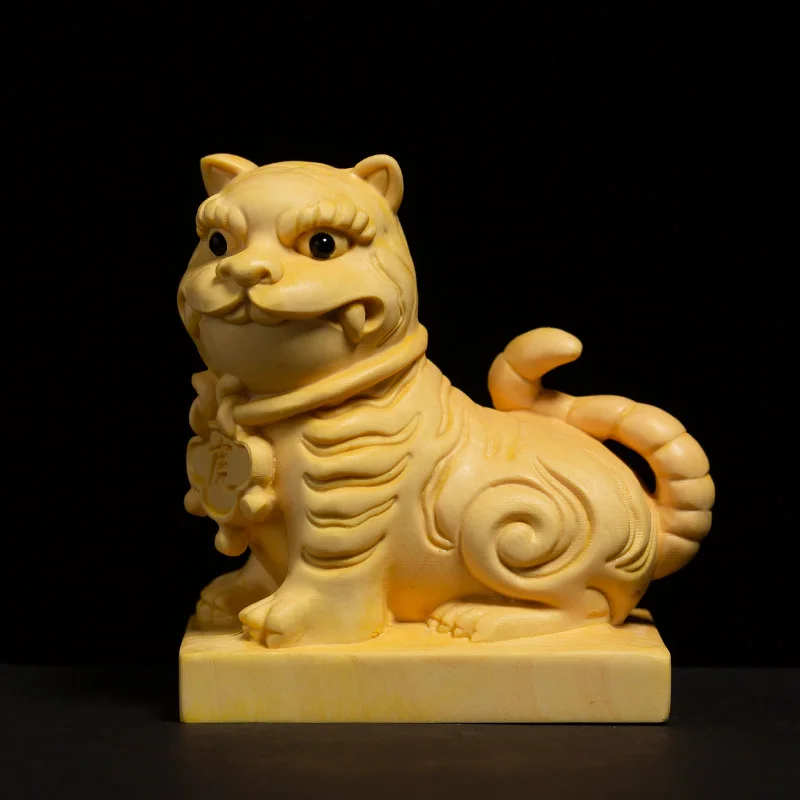 7 см статуя тигра бокса для гостиной маленькое животное на удачу украшение из