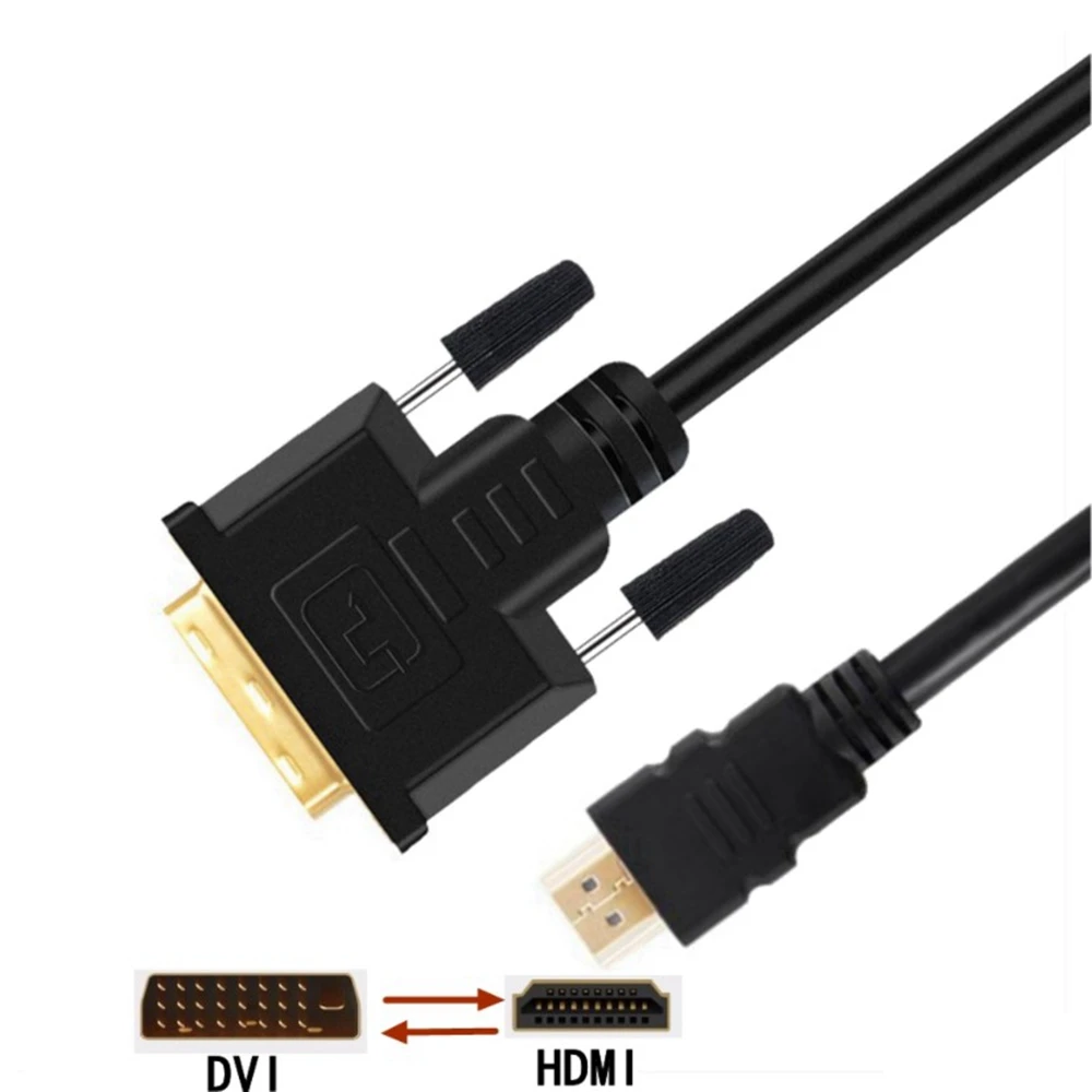 3D 1080P HDMI-kompatibel zu DVI кабель адаптер DVI-D 24 + 1 контактный Stecker auf vergoldet для монитора HDTV