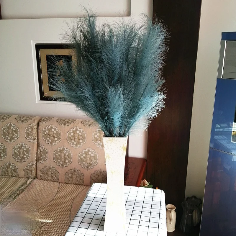 Искусственный цветок камышовый букет Длинные ветки 10 цветов искусственные цветы