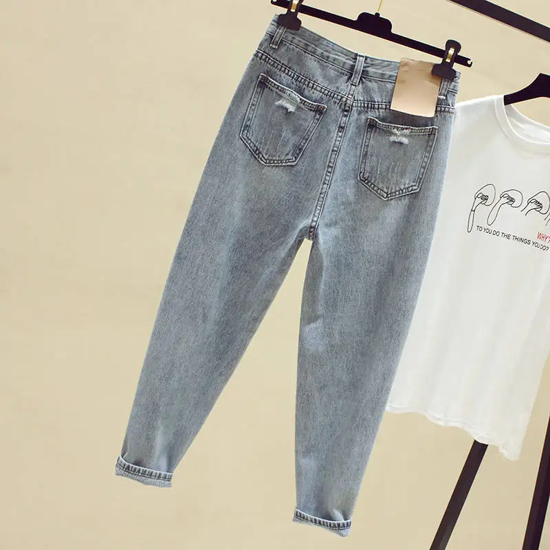 Fa1002 2019 Новые осенне зимние женские модные повседневные джинсовые брюки женская