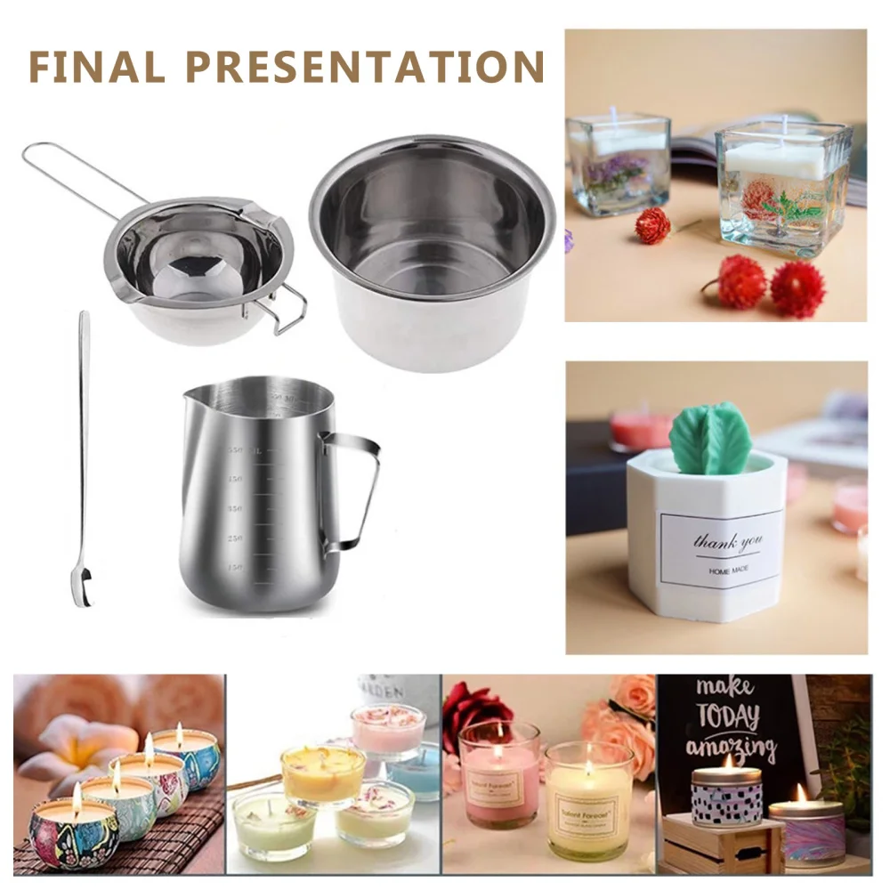 4 шт. Нержавеющая сталь пароварки ложки с длинной ручкой для отопки воска горшок