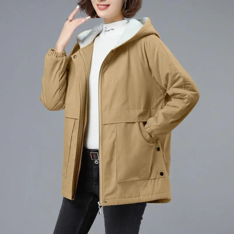 

Women's medium length 2021 winter new foreign style cotton coat