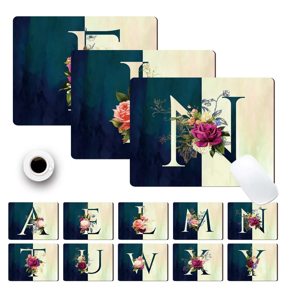 

Smooth Desk Mat PU Leather office Computer Mouse-pad Smooth Game Laptop Mouse Pad Initial Name Durable Game Mouse Keyboard Mat