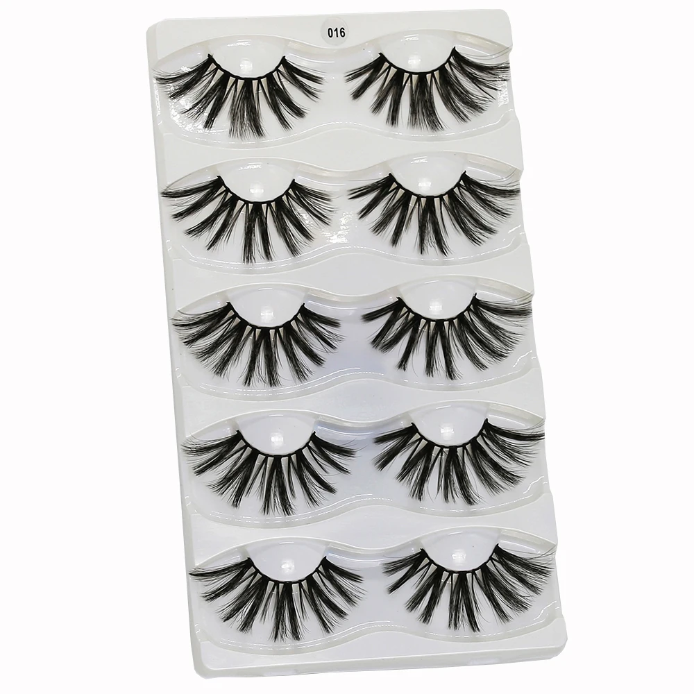 WOMELL 5 пар искусственные 3D норковые ресницы натуральные длинные накладные