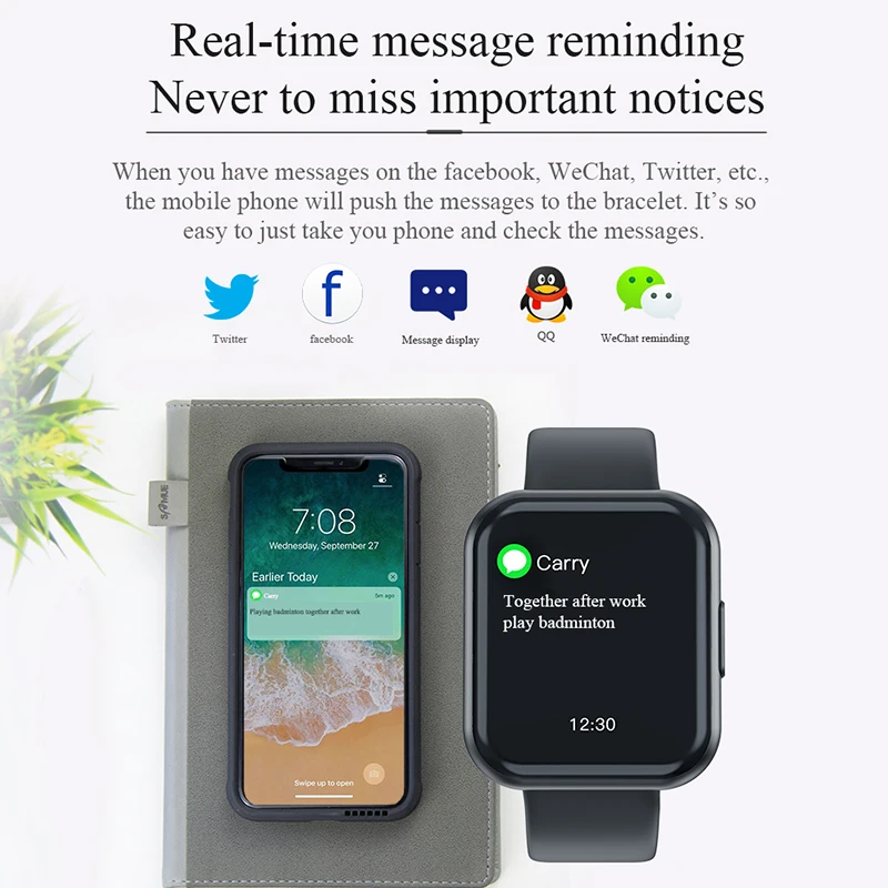 mks6 smartwatch ip67 waterproof wearable device bluetooth pedometer heart rate monitor color display smart watch for androidios free global shipping