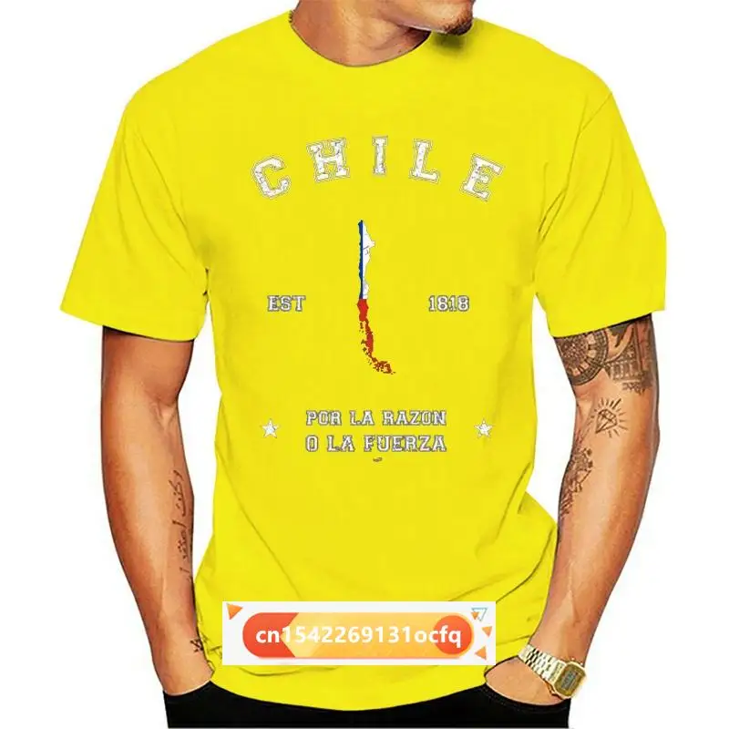 

Chile Chile Vintage Map With Date Of Founding T Shirt Customized 100% Cotton Size S-3xl Novelty Gift Building Formal Shirt