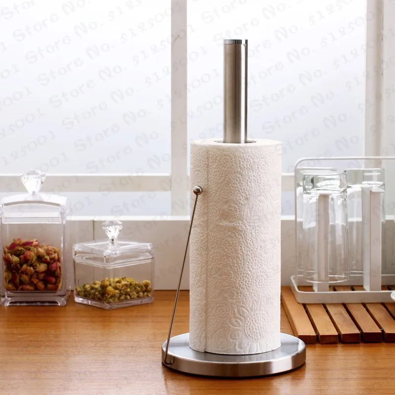 

Paper Towel Holder Stainless Steel Standing Tissue Holder One Handed Tear Perfect Modern Design for Kitchen Keeps Kitchens