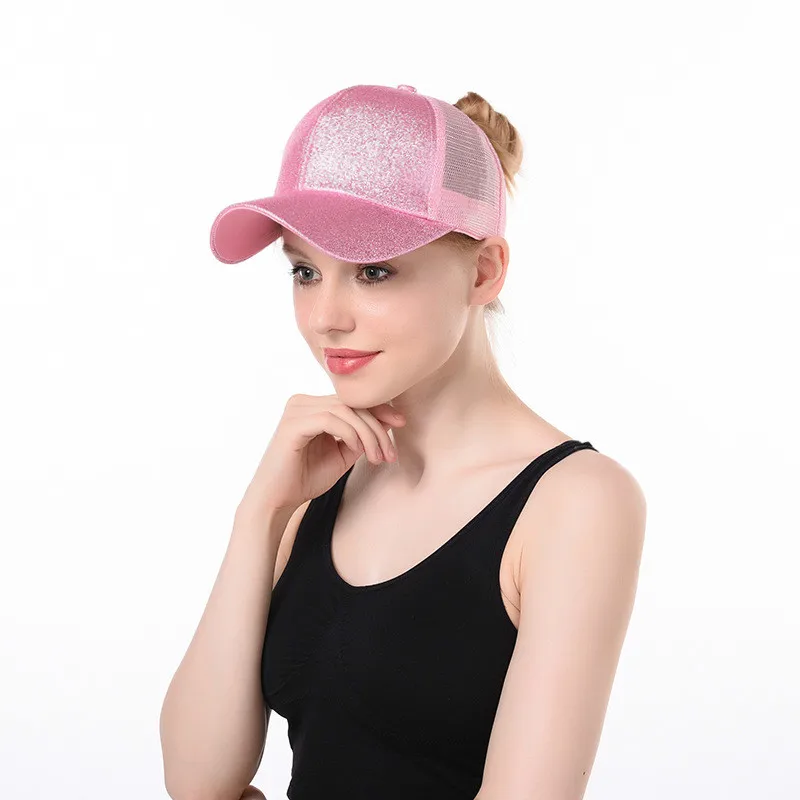 Новые летние блестящие грузовик &quotконский хвост&quot Бейсбол Кепки Для женщин