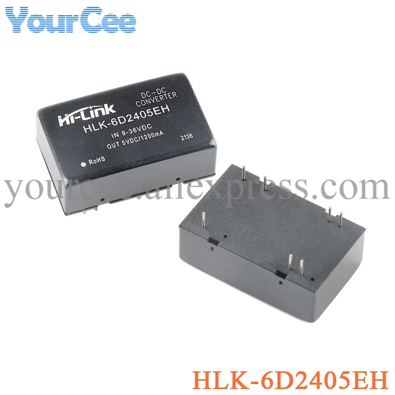 

HLK-6D2405EH DC изолированный модуль питания 6W 24V to 5V DC В DC преобразователь платы, совместимый с URB2405ZP-6WR3
