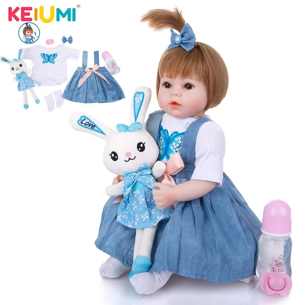 Силиконовые куклы Новорожденные KEIUMI 18 дюймов обучающая ткань игрушки для детей