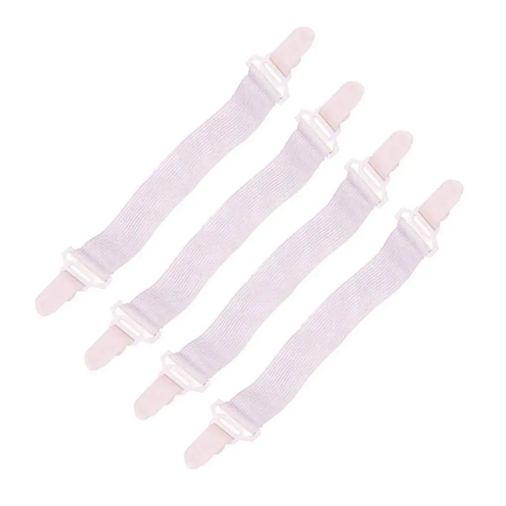 

4PCS/Set Elastic Bed Sheet Mattress Cover Blankets Grippers Clip Holder Fasteners Kit Home Textiles Accessories