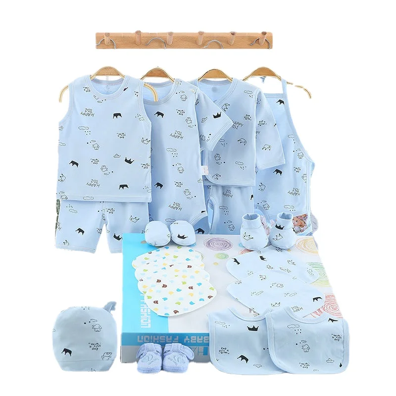 

New Four Seasons Soft Combed Cotton Cartoon Printing Full Moon Newborn Sets Kids Clothing Boy/Girl Costume Without Box XB158
