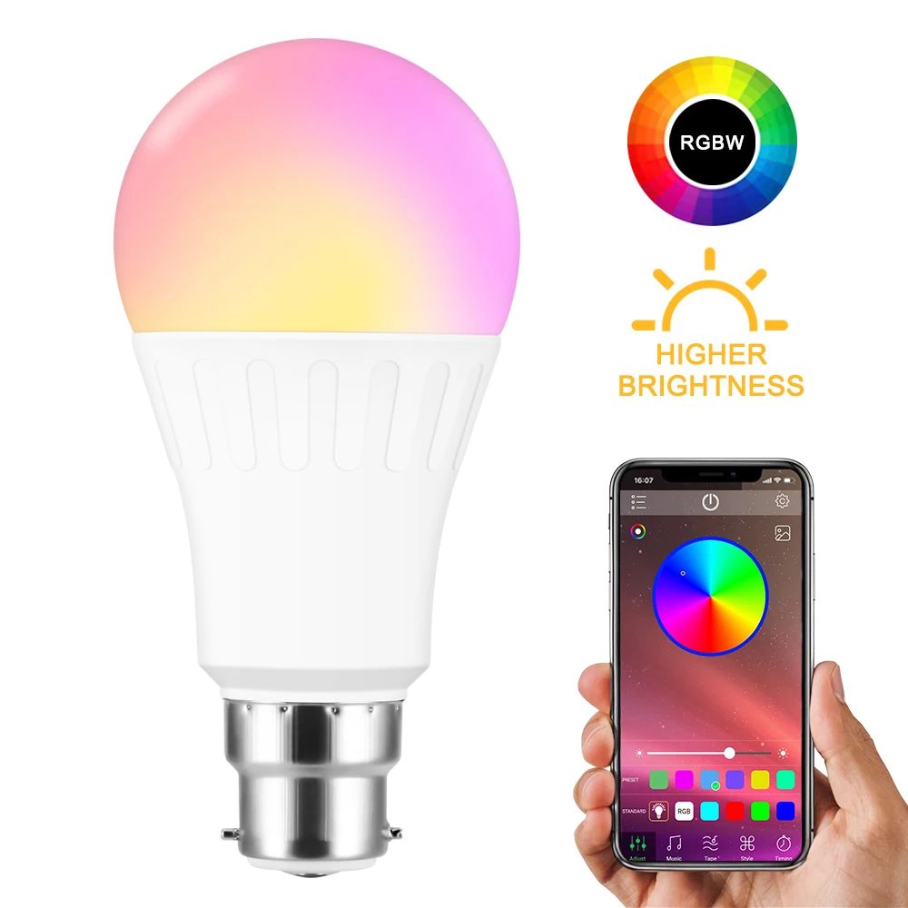 AC 100 265 в Wifi лампа E27 10 Вт Светодиодный светильник RGB Садоводство Bluetooth приложение