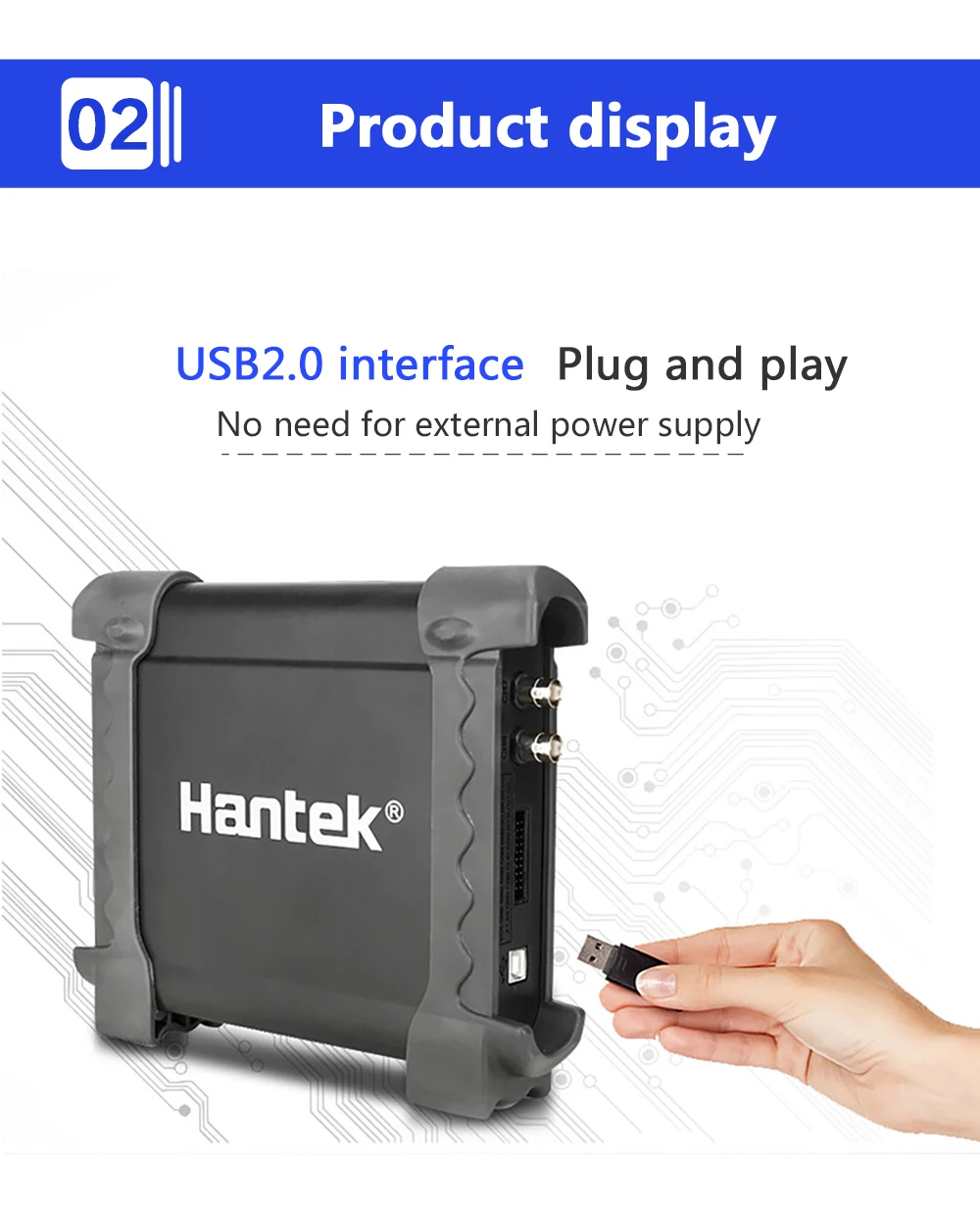 Hantek 1008C осциллограф 8 каналов USB ПК осциллограф/DAQ/Программируемый генератор