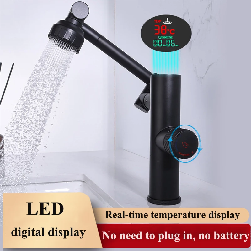 

Электрический водонагреватель с температурным дисплеем, кухонный Гибкий Смеситель с цифровым дисплеем для раковины