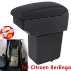 Подлокотник для Citroen Berlingo для Peugeot Partner tepee ящик для хранения в подлокотнике автомобиля аксессуары для автомобиля зарядка USB LED